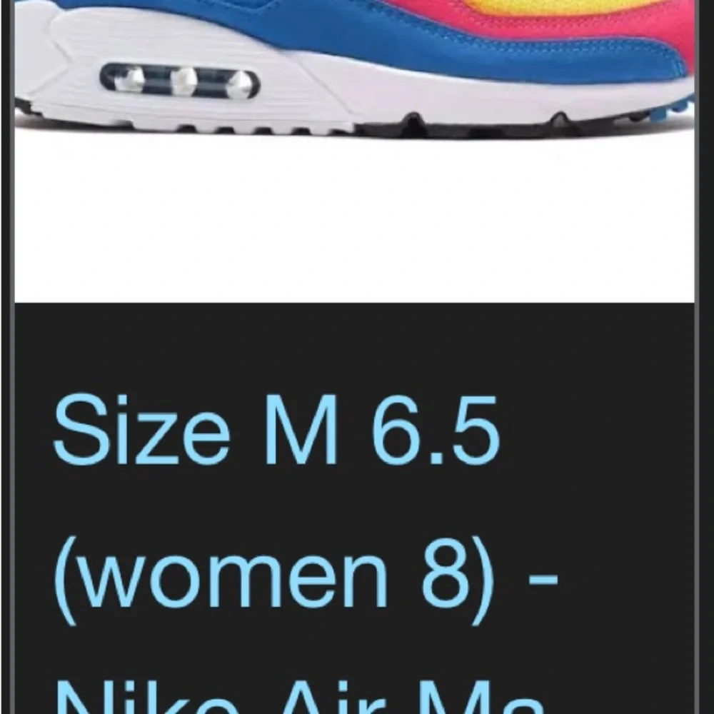 Nike Kids Air Max Sneakers - Pink, Blue, Yellow - Picture 8 of 8